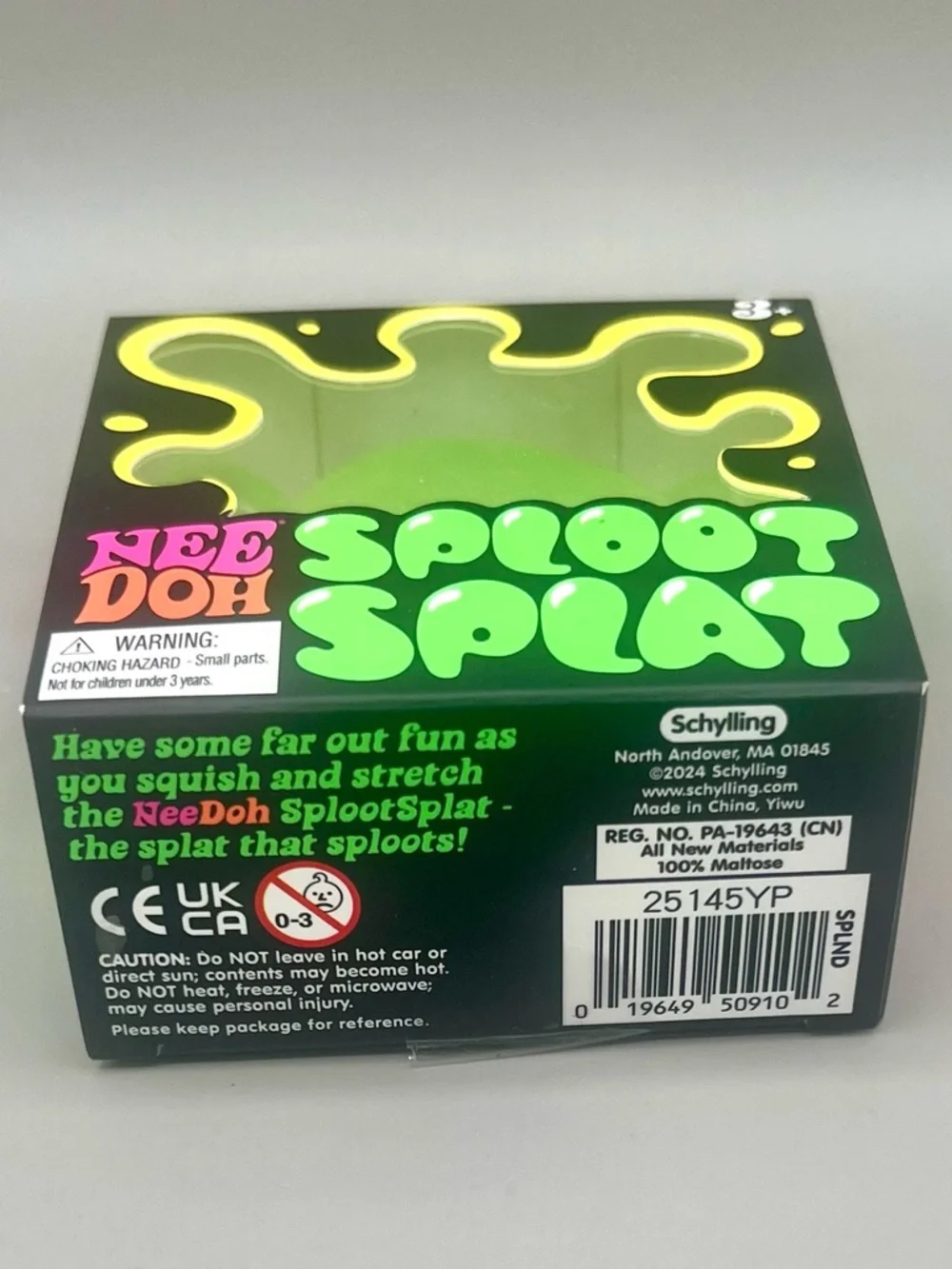 Schylling NeeDoh GREEN💚 Sploot Splat Novelty Sensory Fidget Toy NEW